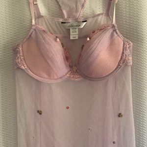 Delicates Baby Doll underwire and thong size med
